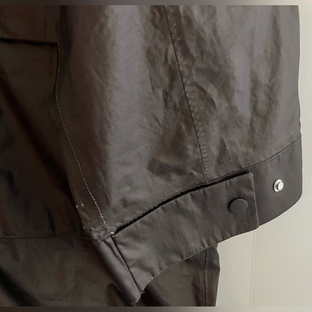 Zara Water&WindProof Unlined Coated Canvas Hooded Oversized Long Trench - Picture 12 of 16